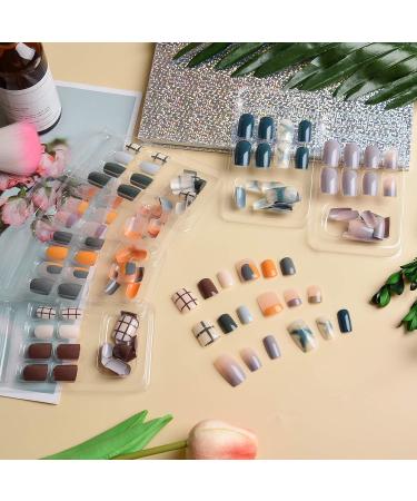 Kalolary 144PC False Nails Color Gradient Acrylic Fake Nails with Glue Stickers for Women & Girls | Perfect for DIY Nail Art Decoration - Buy Online on GoSupps.com