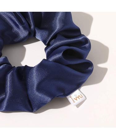 Silk Scrunchies for Hair - No Crease Hair Ties for Thick Curly Hair | Soft Ponytail Holders in White, Black, Navy, Gray - Buy Online on GoSupps.com