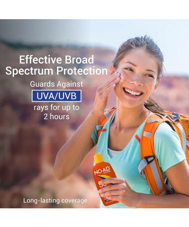 NO-AD SPF 50 SPORT Sunscreen Lotion | Hypoallergenic | Broad Spectrum UVA/UVB Protection | Water Resistant | Octinoxate & Oxybenzone Free with moisturizing Vitamin E and Aloe 16oz | Pack of 2 SPF 50 Sport 16 FL OZ. 2 Pk. - Buy Online on GoSupps.com