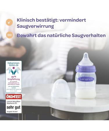 Buy Lansinoh Wide Neck Bottle Set with NaturalWave Teat 2x240ml & 2x160ml | International Shipping Available - Buy Online on GoSupps.com