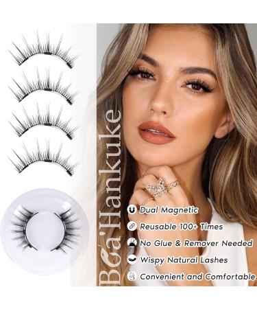 Boahankuke Magnetic Eyelashes Natural Look Manga Magnetic Eyelashes with Applicator Spiky Reusable Magnetic Eyelashes No Glue or Liner Needed Magnetic Lashes Light Weight Manga magnetic lashes - Buy Online on GoSupps.com