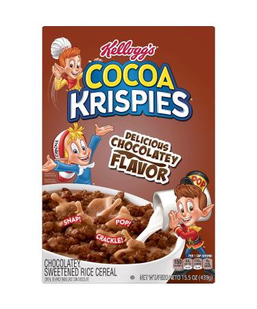 Kellogg's Cocoa Krispies Breakfast Cereal 15.5oz Box - Rice Krispies Original Kids Snacks - Buy Online on GoSupps.com