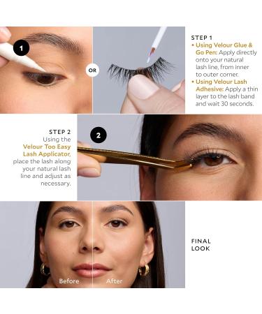 Velour Invisible Lashes - Reusable Fluffy & Lightweight False Eyelashes for Natural Lash Extension Look - Vegan No-Trim Design - Shop Internationally - Buy Online on GoSupps.com