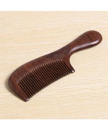 Bcowtte 4X Unisex Sandalwood Comb Women Men Home Travel Wood Anti-Static Fine-Tooth Comb Wooden Handles Hair Comb - Buy Online on GoSupps.com