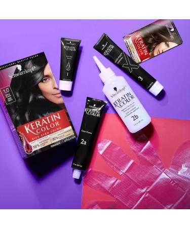 Schwarzkopf Keratin Color 1.0 Black Onyx Permanent Hair Color Cream - Buy Online on GoSupps.com