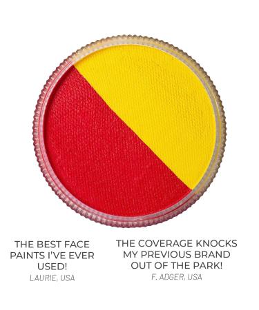 Buy Blue Squid Pro Schminke Red & Yellow Split Face Paint - 30g for Adults & Kids | Perfect for Carnival & SFX Makeup - Buy Online on GoSupps.com