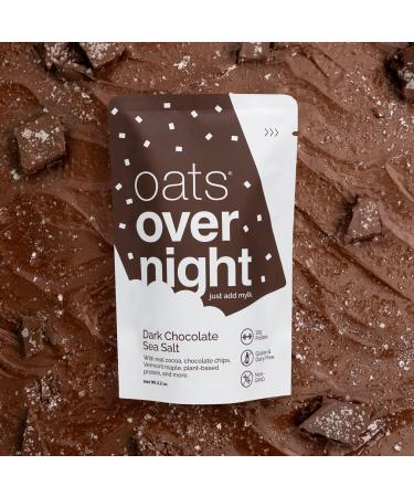 Oats Overnight - Dark Chocolate Sea Salt - Vegan 10g Protein Low Sugar Breakfast Shake - Gluten Free High Fiber Non GMO Oatmeal (2.2 oz per meal) (24 Pack) - Buy Online on GoSupps.com