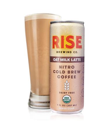 RISE Brewing Co. Oat Milk Nitro Cold Brew Latte | No Sugar | Vegan | Organic | Low Acidity | 7 fl. oz. (12 Pack) - Buy Online on GoSupps.com