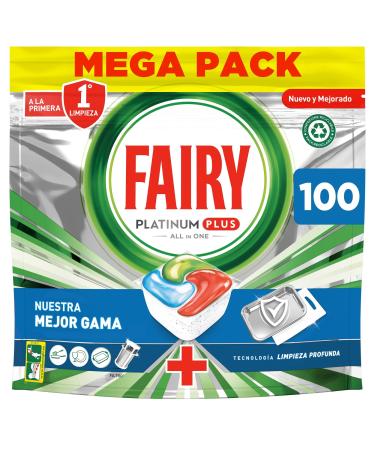 Fairy Platinum Plus Herb Breeze All-in-One Dishwasher Capsules 100 Capsules Our Best Cleaning That Leaves Dishes Like New Eliminates Lack of Shine and Prevents Limescale