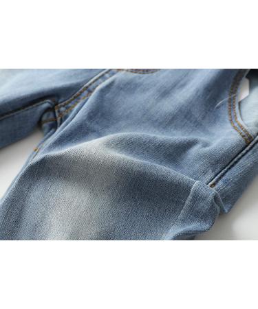 KIDSCOOL SPACE Baby Boy Girl Denim Overalls | Toddler Slim Cute Jumper 3-4 Years Light Blue-2107 - Buy Online on GoSupps.com