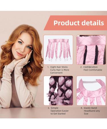 Octopus Heatless Curling Rod Headband - Pink | Soft No Heat Hair Curlers for DIY Styling - Buy Online on GoSupps.com