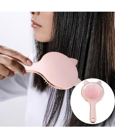 FRCOLOR Hair Paddle Detangler Cute Styling Brush Gold Women Brushes Shape Static Portable Shampoo Cartoon Grooming Tool Girls Head Ears No Handle Shaped - Buy Online on GoSupps.com