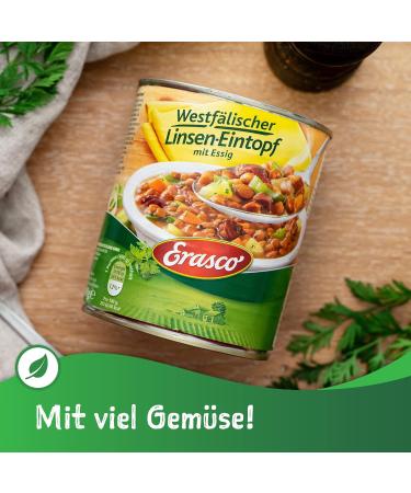 Erasco Westphalian Lens Stew (800g) - Quick 5-Minute Meal with Fresh Vegetables - Buy Online now! - Buy Online on GoSupps.com