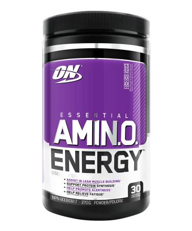 OPTIMUM NUTRITION ESSENTIAL AMINO ENERGY Concord Grape Preworkout and Essential Amino Acids with Green Tea and Green Coffee Extract 30 Servings 270.0 g (Pack of 1)