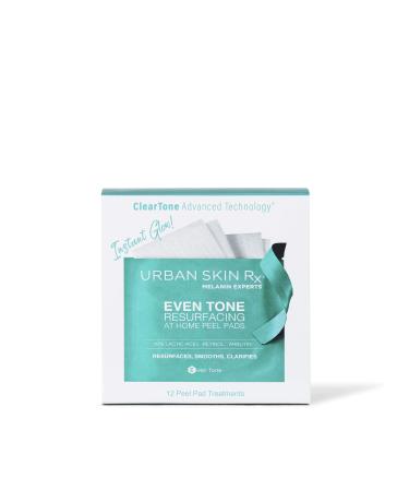 Urban Skin Rx Even Tone Resurfacing At Home Peel Pads | Pre-Soaked Treatment Pads Resurface Smooth and Improve the Appearance of Uneven Skin Tone. Formulated with Lactic Acid and Retinol |12 Count
