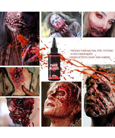  Generisch Halloween Blood - 50ml of artificial Halloween blood for people - Costume accessory for content creators - For makeup artists films themed events haunted houses balls - Buy Online on GoSupps.com