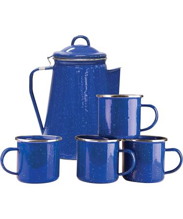 Stansport Blue Enamel Percolator Mugs - Durable Camping Coffee Cups - Buy Online on GoSupps.com