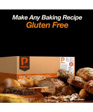 Peetz Gluten Free Flour S.M.A.R.T Blend One To One Baking Flour. 60% Whole Grains And Seeds. All Purpose Mix For Bread Pizza Pasta Cookies Cakes and Healthy Snacks. High Protein. Non-GMO. 5 kg - Buy Online on GoSupps.com