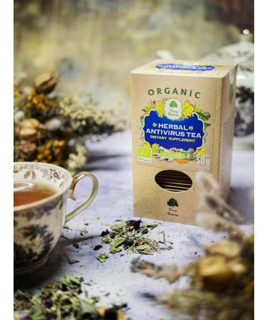 Organic Herbal tea Antivirus Tea bags 25x2g Organic Farming Product with Elecampane root ginger turmeric iceland lichen Body Regeneration Boost Immune System Natural Detox - Buy Online on GoSupps.com