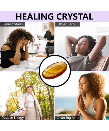 Yellow Fluorite Worry Stone - Natural Crystal for Focus, Creativity & Stress Relief - Buy Online on GoSupps.com