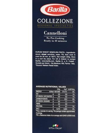 Barilla Cannelloni 250g: Authentic Italian Pasta for Delicious Meals - Buy Online on GoSupps.com