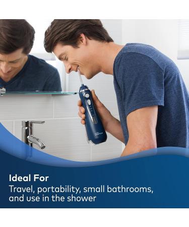 Waterpik Cordless Advanced Water Flosser - 3 Pressure Settings, Dental Plaque Removal, USB Charger - Ideal for Travel & Small Bathrooms - Blue (WP-583UK) - Buy Online on GoSupps.com