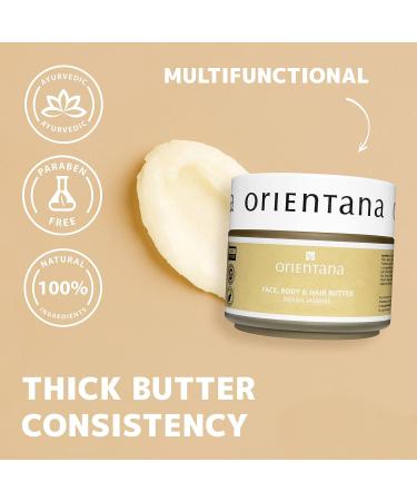 Orientana Natural Body-Face Hair Butter - Indian Jasmine Moisturizes & Restores Elasticity 100g | International Shipping Available - Buy Online on GoSupps.com