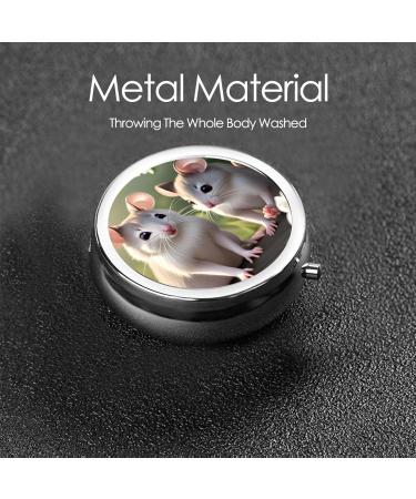 Portable Round Pill Box Organizer - 3 Compartment Mouse Design for Travel | International Shipping Available - Buy Online on GoSupps.com