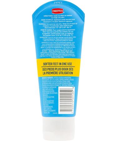O'Keeffe's Healthy Feet Exfoliating Moisturizing Foot Cream Softens and Repairs Dry Cracked Feet 48 Hours of Hydration 3oz/85g Tube (Pack of 1) K0412502 - Buy Online on GoSupps.com