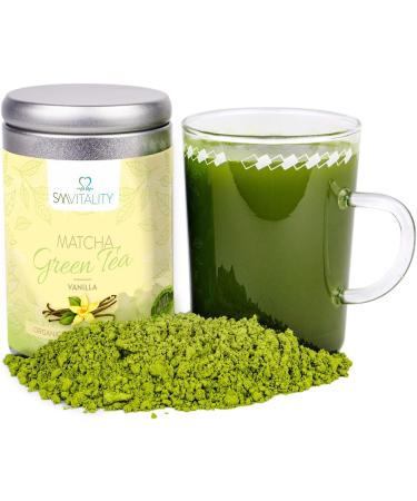 Organic Vanilla Matcha Green Tea Powder - 100g | Antioxidant and Vitamin-Rich Immunity Boost - Buy Online on GoSupps.com