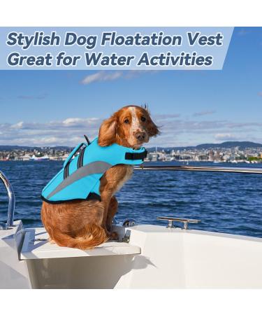 Alagirls Medium Ripstop Dog Lifeguard Vest with Rescue Handle - Blue L (53-72cm Chest) | Perfect for Small Medium & Large Dogs - Buy Online on GoSupps.com