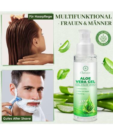Pure Aloe Vera Gel for Dry Skin & Sunburn | 100% Natural Moisture Cream - 100ml Portable After Sun Lotion - Buy Online on GoSupps.com
