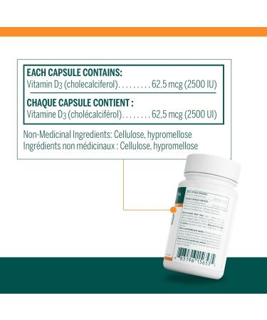 Genestra Brands D3 2500 | Supports Immune Function and Development of Bones and Teeth* | 90 Vegetarian Capsules - Buy Online on GoSupps.com