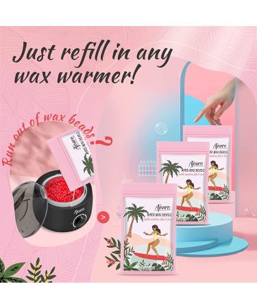 300g Hard Wax Beads - Ajoura Wax Beans for Coarse Hair Removal | Brazilian Bikini, Full Body, Face, Eyebrow, Armpit, Leg, Back, Chest | Rose Pink Wax for All Wax Warmers - Buy Online on GoSupps.com