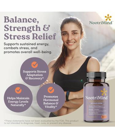 nootrimind Organic Ashwagandha Capsules 1300mg Daily Serving (Withania Somnifera) with Black Pepper Root Powder + Extract Relaxation & Mood Support Supplement Vegan Non-GMO 60 Count - Buy Online on GoSupps.com