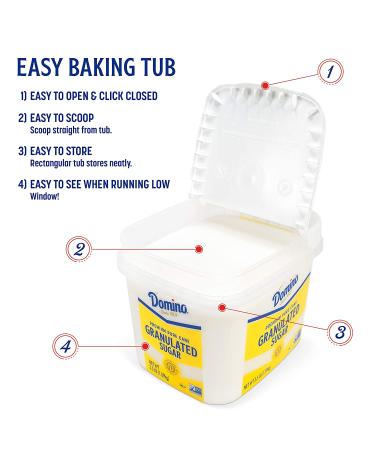 Domino Granulated Pure Cane Sugar 3.5 LB Easy Baking Tub - Premium Quality Sweetener - Buy Online on GoSupps.com