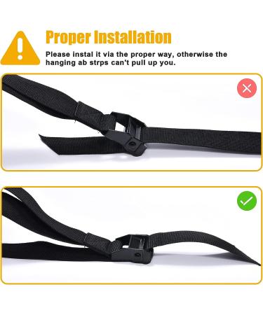 Pacearth Adjustable Ab Straps - Support 440lbs, Hanging Abs for Core Strength Training - Buy Online on GoSupps.com