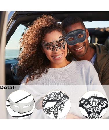 Deluxe Couple Masquerade Mask 2 Pack - Venetian Realistic Silicone Half Face Masks for Role Play - Buy Online on GoSupps.com
