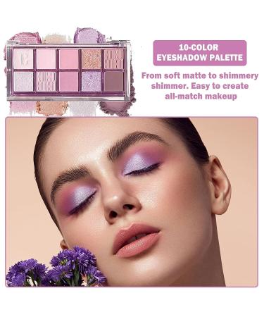 NVLEPTAP 10 Colors Eyeshadow Palette - Matte Nude & Glitter High Pigmented Makeup for Long-Lasting Natural-Looking Eyes - A14 - Buy Online on GoSupps.com