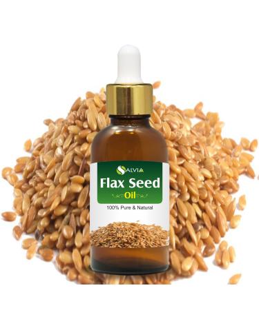 Flax Seed Oil 100% Natural Pure UNDILUTED Uncut Carrier Oil (15ml with Dropper) - Buy Online on GoSupps.com