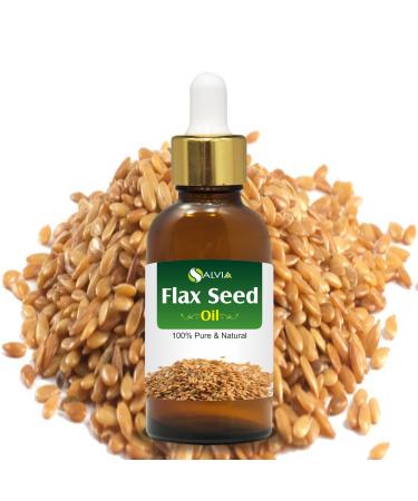 Flax Seed Oil 100% Natural Pure UNDILUTED Uncut Carrier Oil (15ml with Dropper)