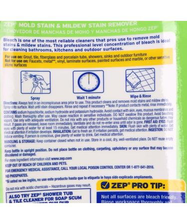 Zep Mold Stain & Mildew Remover 32 oz - Effective Cleaner for Home & Exterior | International Shipping Available - Buy Online on GoSupps.com
