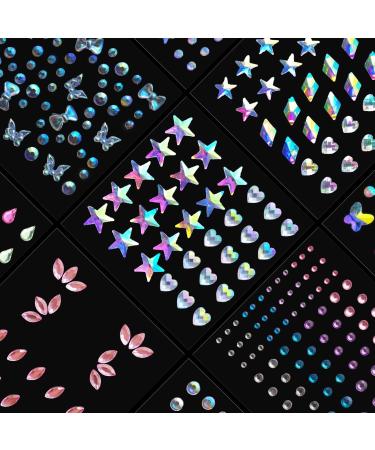 9 Sheets Eye Body Face Gems - Self-Adhesive Rhinestone Stickers for Festival Makeup & Nail Art - Buy Online on GoSupps.com