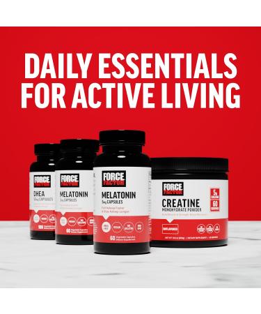 Force Factor Melatonin 5mg Drug-Free Supplement Vegan Non-GMO 60 Vegetable Capsules 5mg 60 Count (Pack of 1) - Buy Online on GoSupps.com