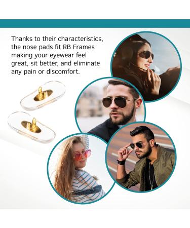 SPORTS WORLD VISION Nose Pads Replacement for RB Frames | PVC Gold | 1 Pair - Comfort & Quality for Optimal Performance - Buy Online on GoSupps.com