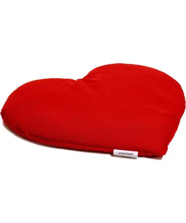 Organic Red Rapeseed Heart Pillow | 30x25cm Heat Cushion & Grain Pillow - Perfect Charming Gift - Buy Online on GoSupps.com