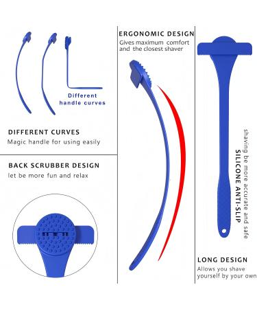Shop 2-in-1 Manual Body Back Shaver for Men & Women 9 Blades Bendable Handle Ultimate Hair Removal for Beard Chest Armpits Legs & Bikini International Shipping Available - Buy Online on GoSupps.com