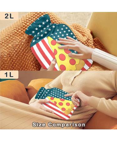 USA Flag Naanle Hot Water Bottle with Cover | 1L Heat Therapy for Pain Relief - Perfect for Bed Hand & Foot Relief - Buy Online on GoSupps.com