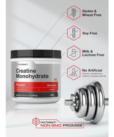 Horb ach Creatine Monohydrate Powder | 17.6oz | Micronized Unflavored Vegetarian Non-GMO Gluten Free | International Shipping Available - Buy Online on GoSupps.com