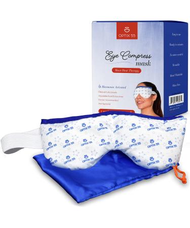 Eye Mask for Dry Eyes - Moist Heat Microwave Activated Warm Compress, Relieves Stye & Pink Eye